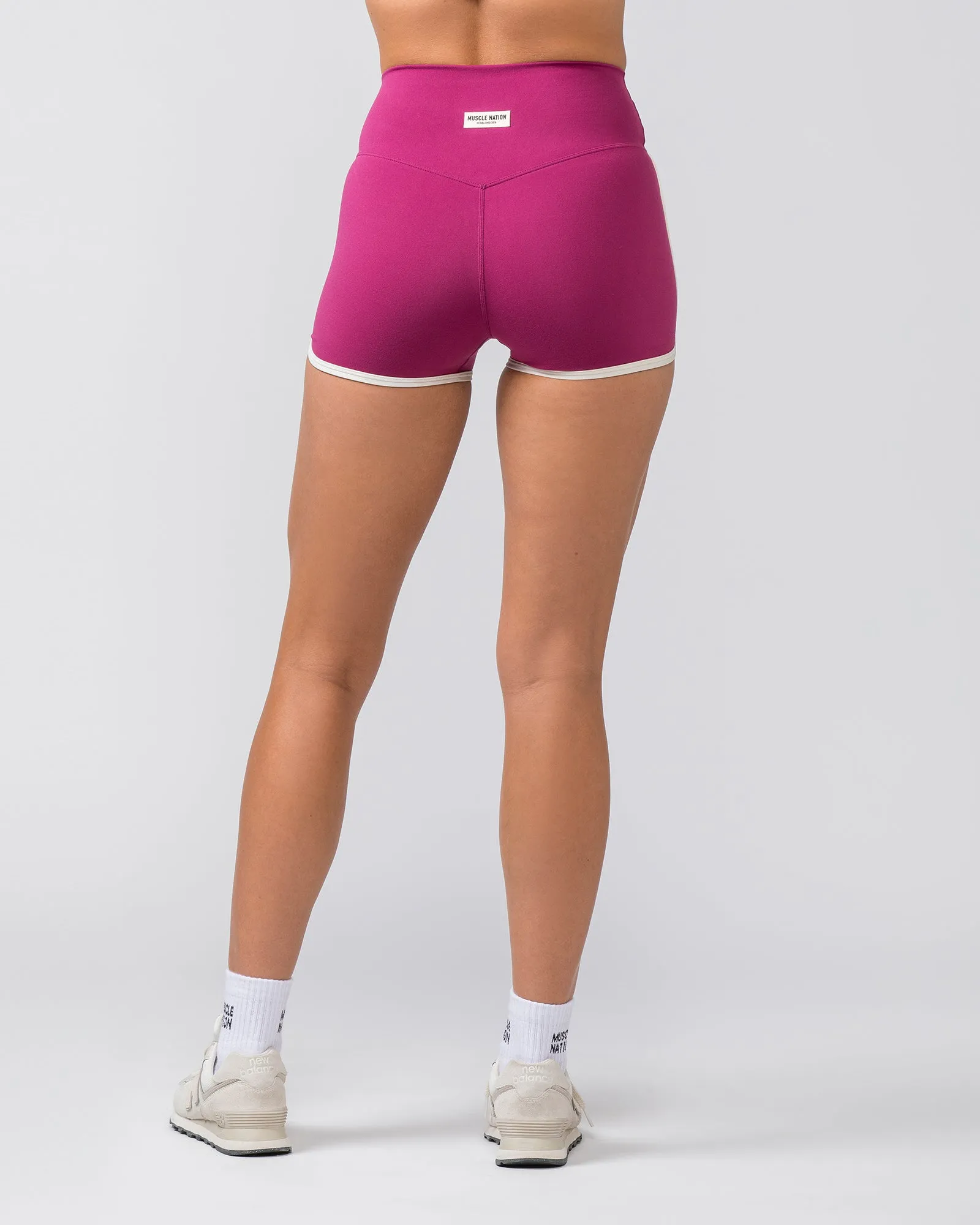 Retro Everyday Shorty Shorts - Cherry