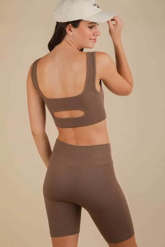 RIBBED ACTIVEWEAR TOP
