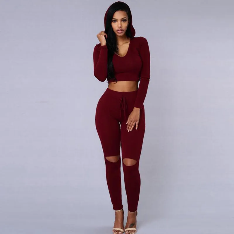 Rompers Womens Jumpsuit Bodycon Jumpsuit Women 2 Pieces Overalls Bodysuit Women Long Sleeve Hole Skinny Playsuit Plus Size