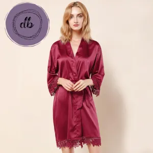 Rose Lace Satin 3031 Burgundy