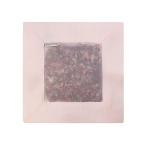 Rose Square Sachet Pink Linen