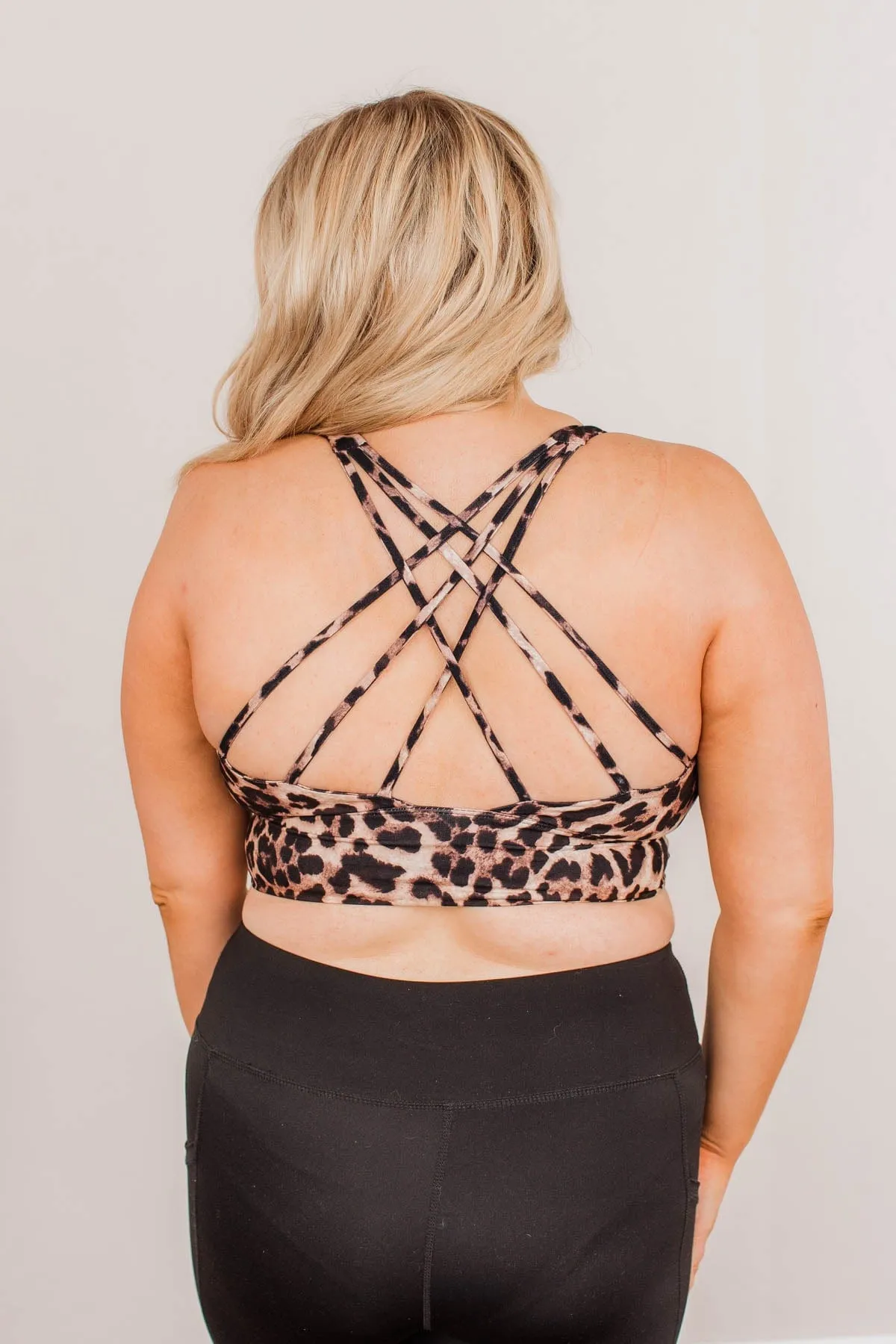 Run With The Lions Sports Bra- Leopard