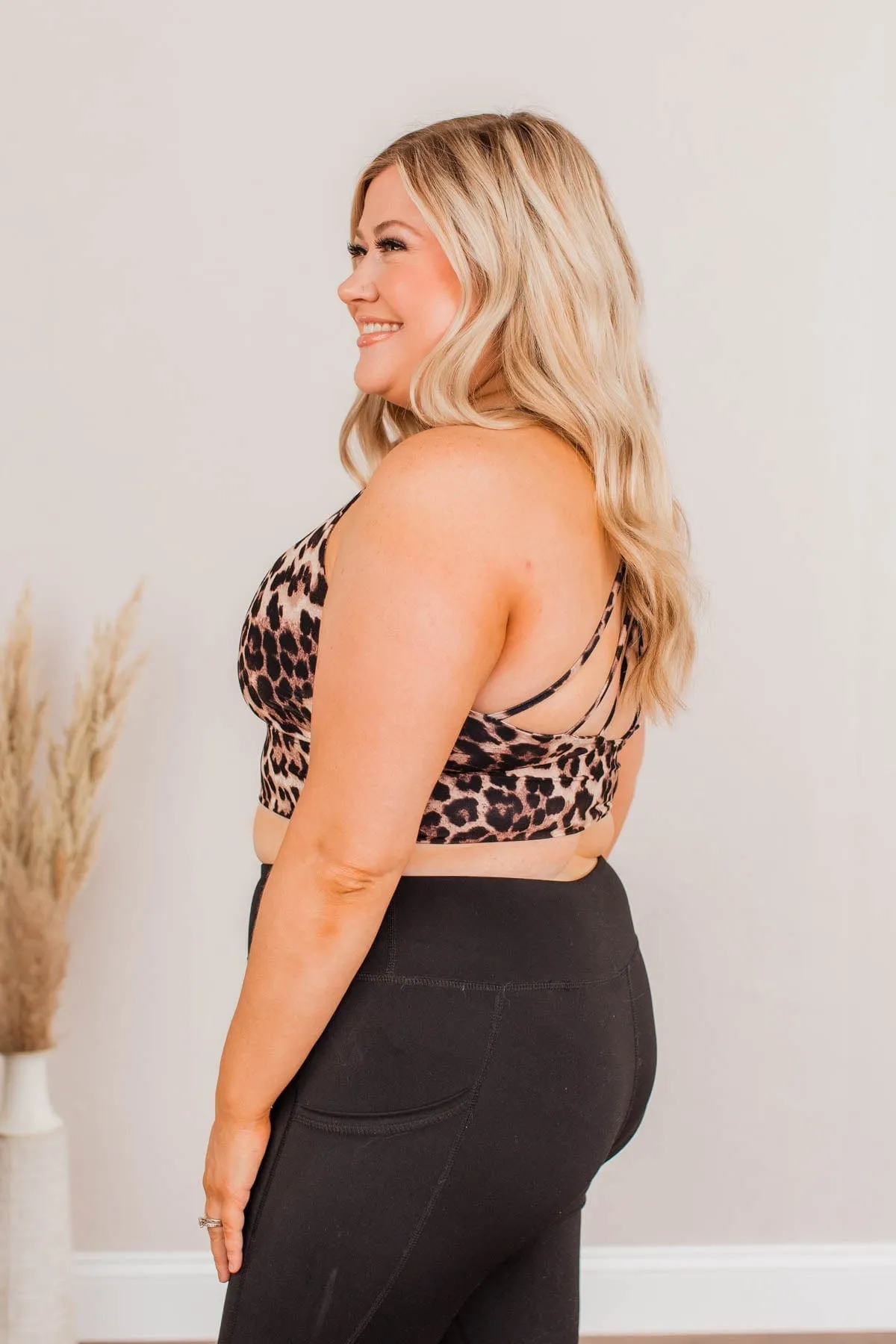 Run With The Lions Sports Bra- Leopard