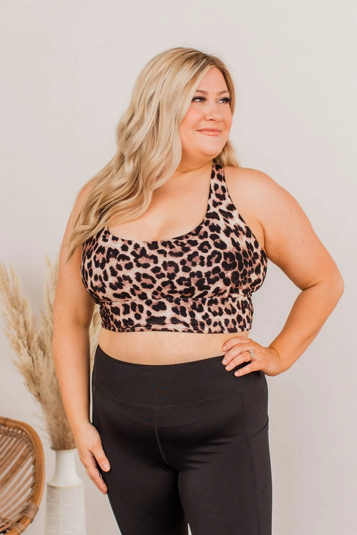 Run With The Lions Sports Bra- Leopard