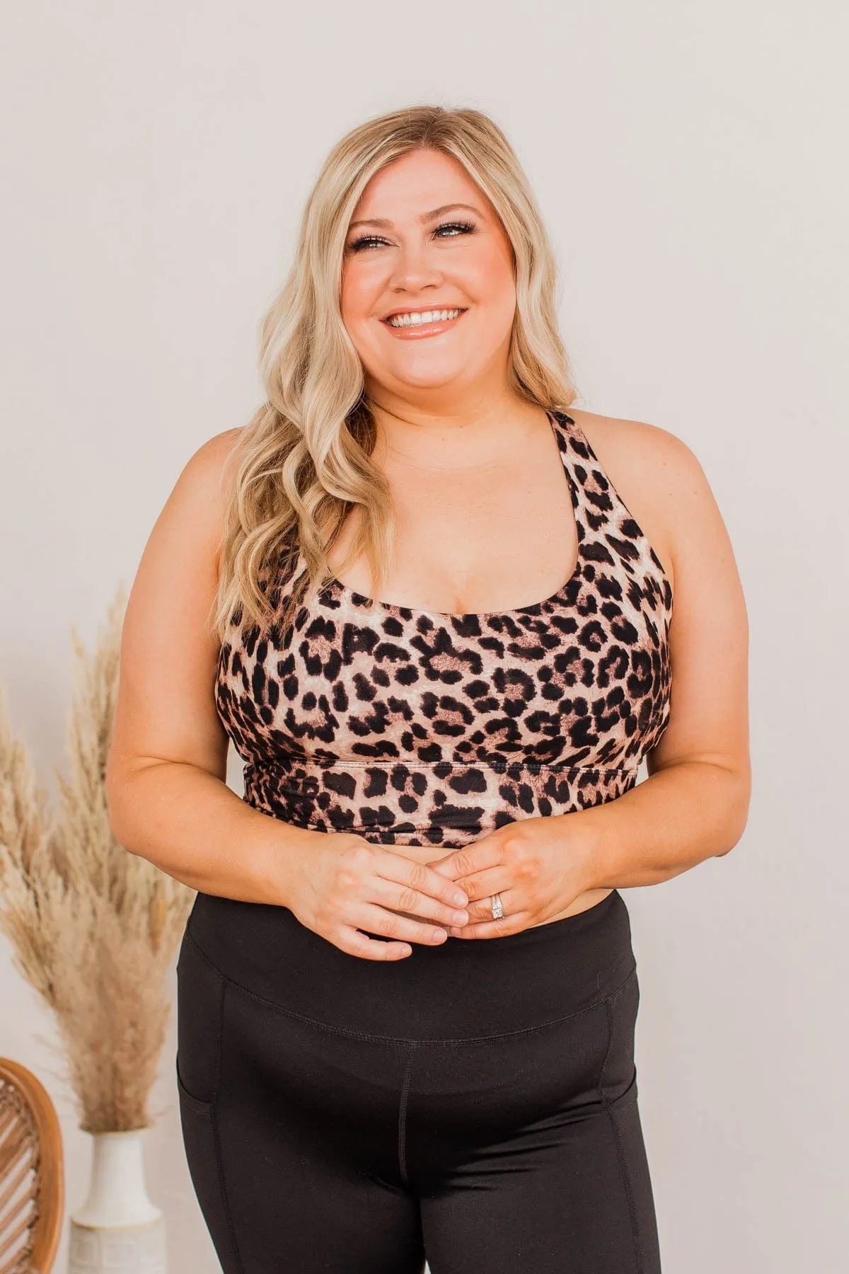 Run With The Lions Sports Bra- Leopard