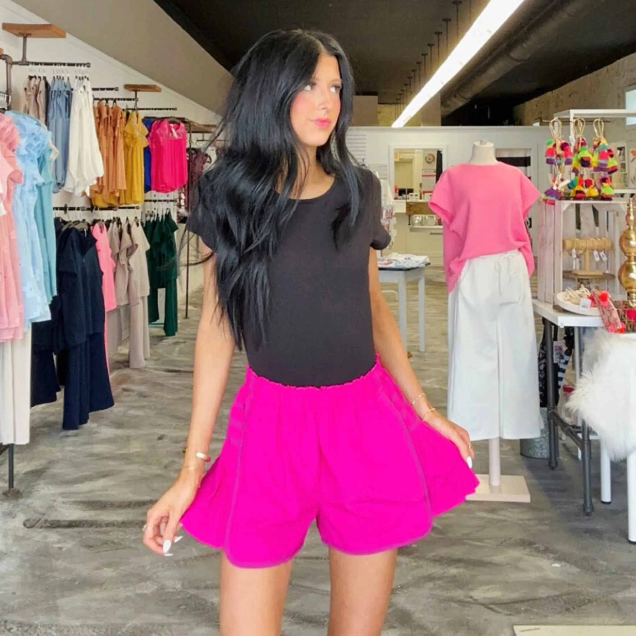 Running After You Fuchsia Shorts