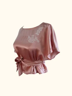 SARAH SILK LOUNGE TOP