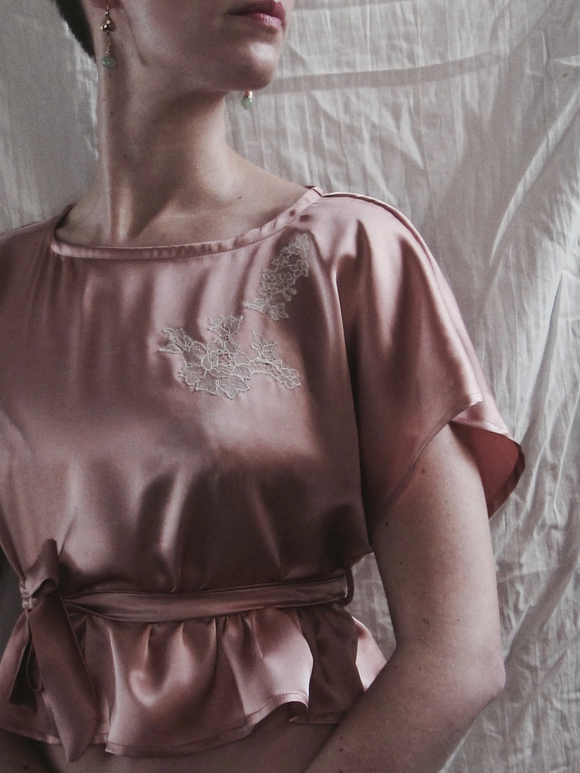SARAH SILK LOUNGE TOP