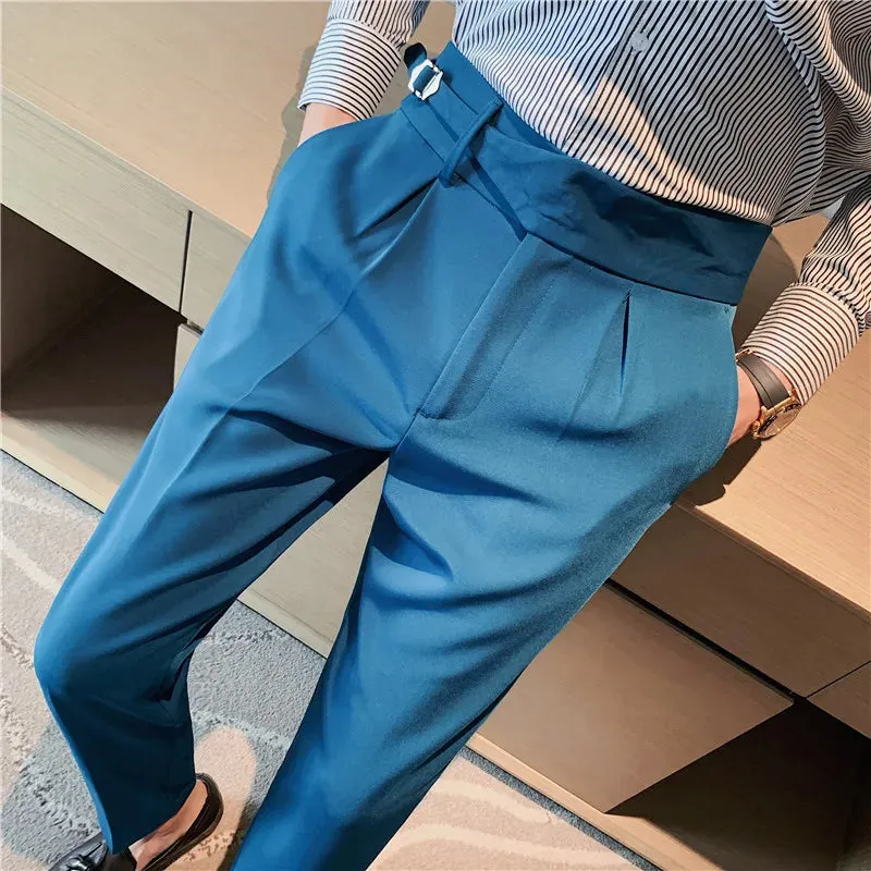 Savile Row High-Waist Pleated Trousers