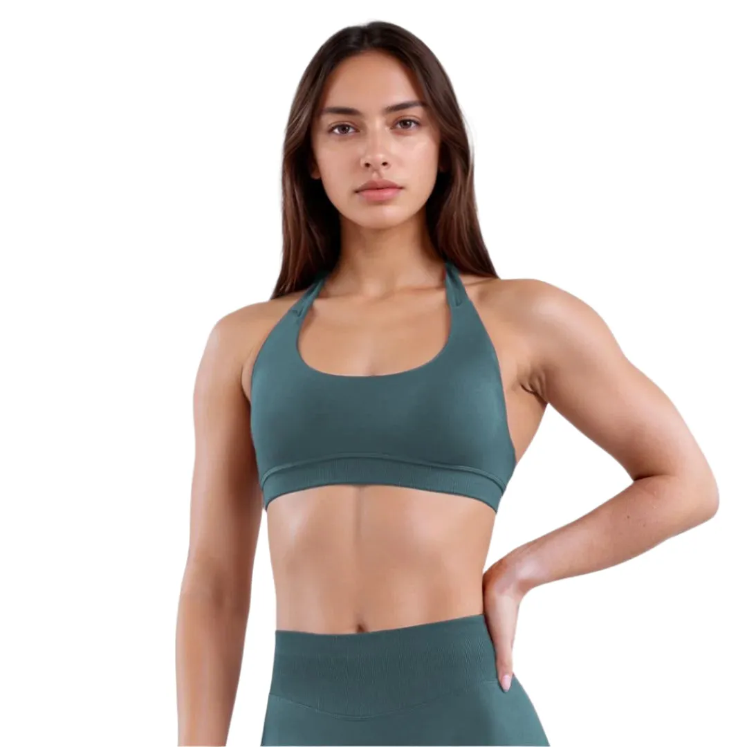 Sculpted Fit Seamless Halter Sports Bra
