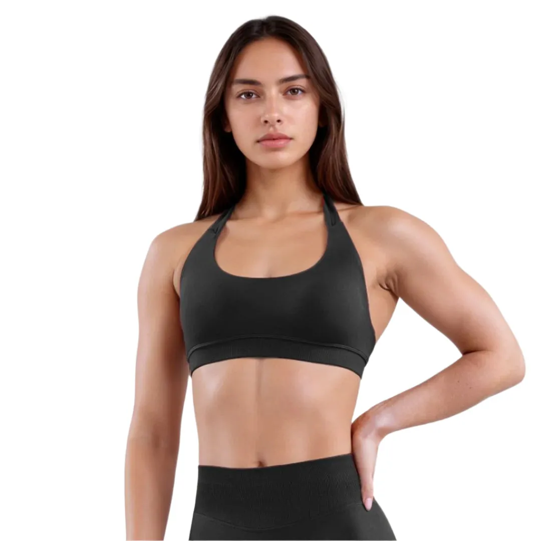 Sculpted Fit Seamless Halter Sports Bra