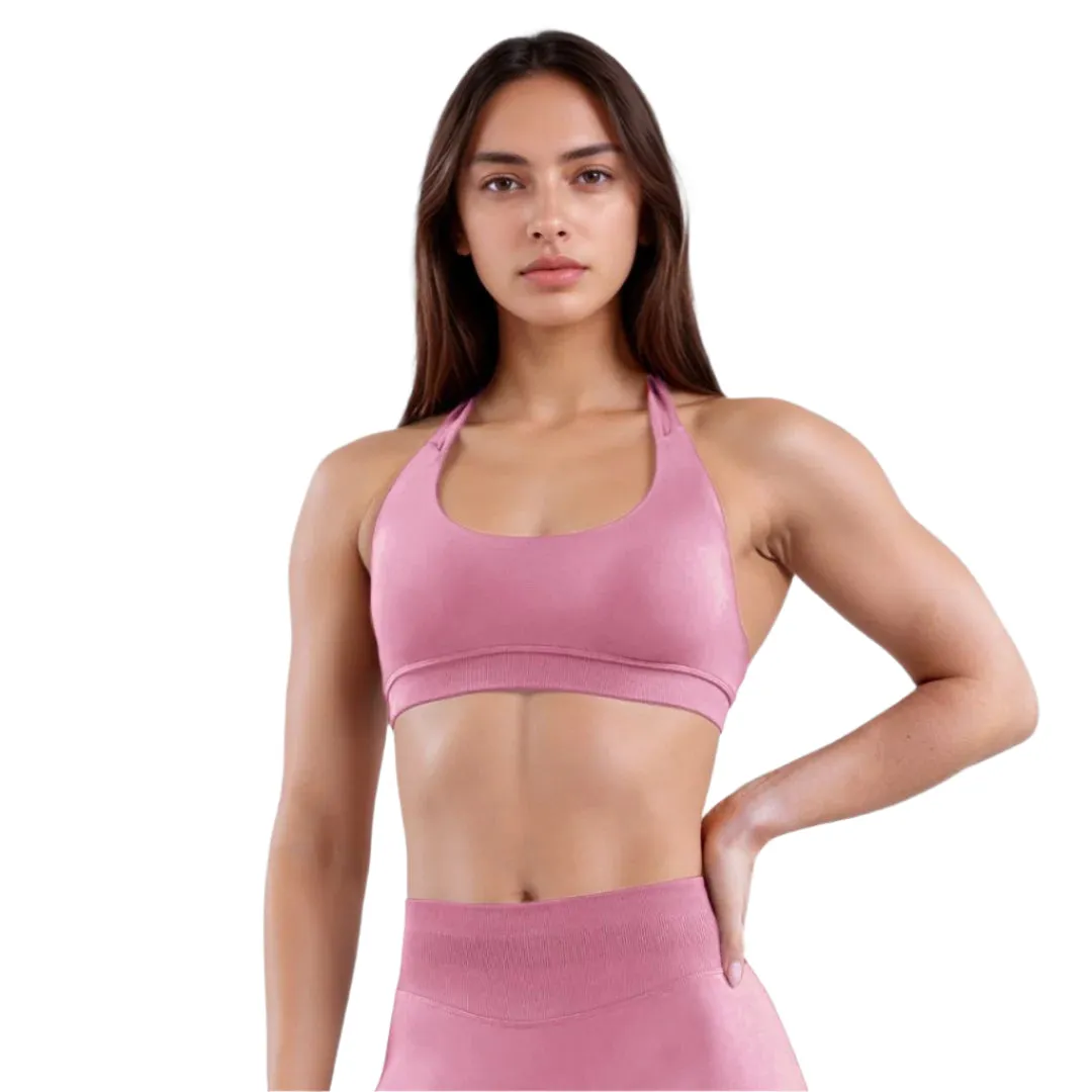Sculpted Fit Seamless Halter Sports Bra