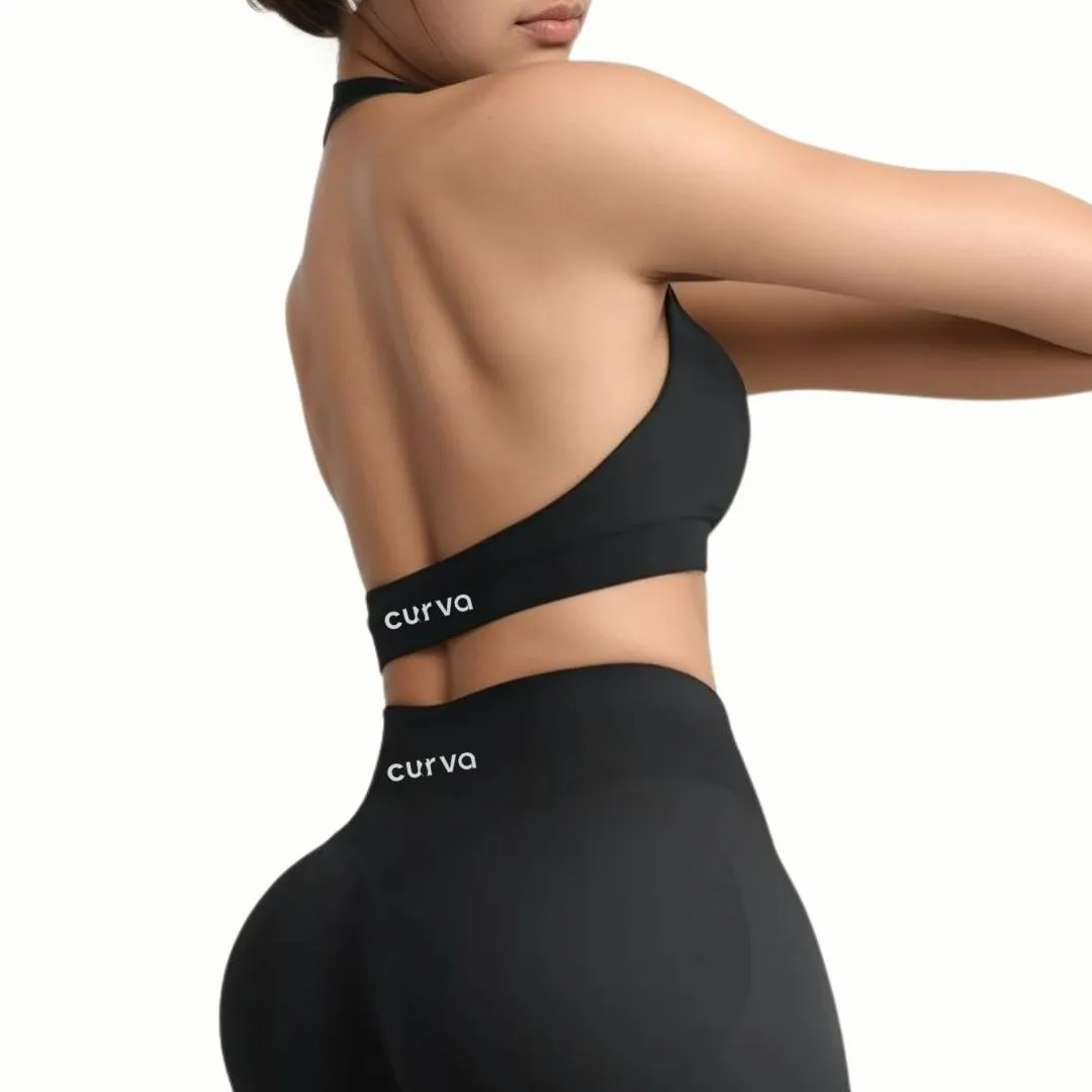 Sculpted Fit Seamless Halter Sports Bra