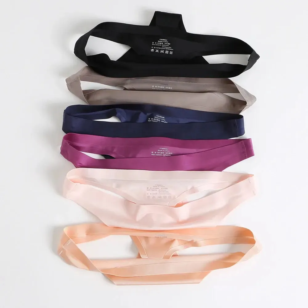 Seamless Silk Thong Panties