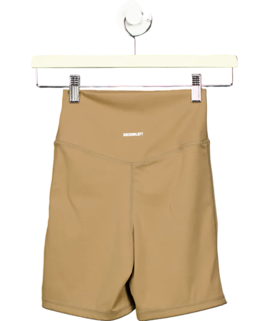 Secondleft Brown Nandex Midlength Biker Short UK XS