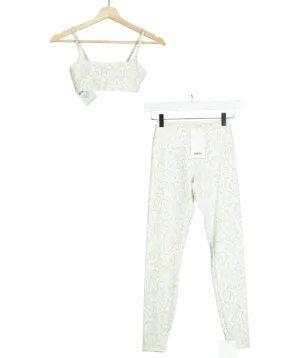 SEFI Cream Silhouette Legging & Sports Bra Set UK XS