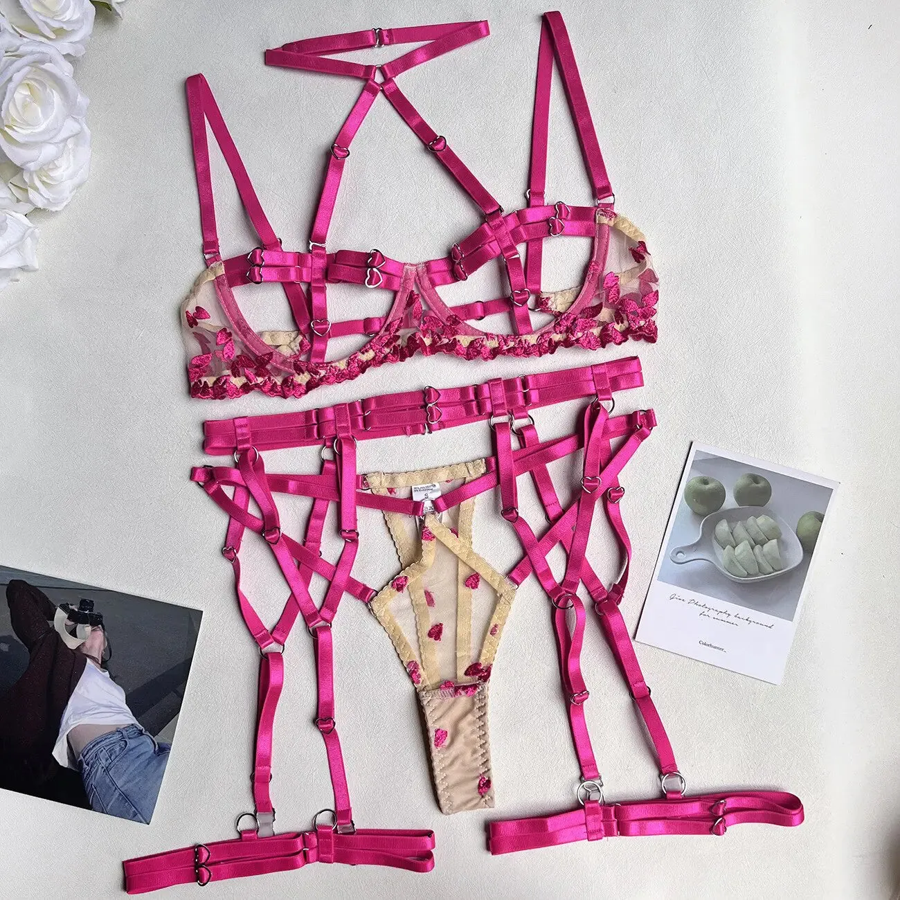 Sensual Open Bra Lingerie Set
