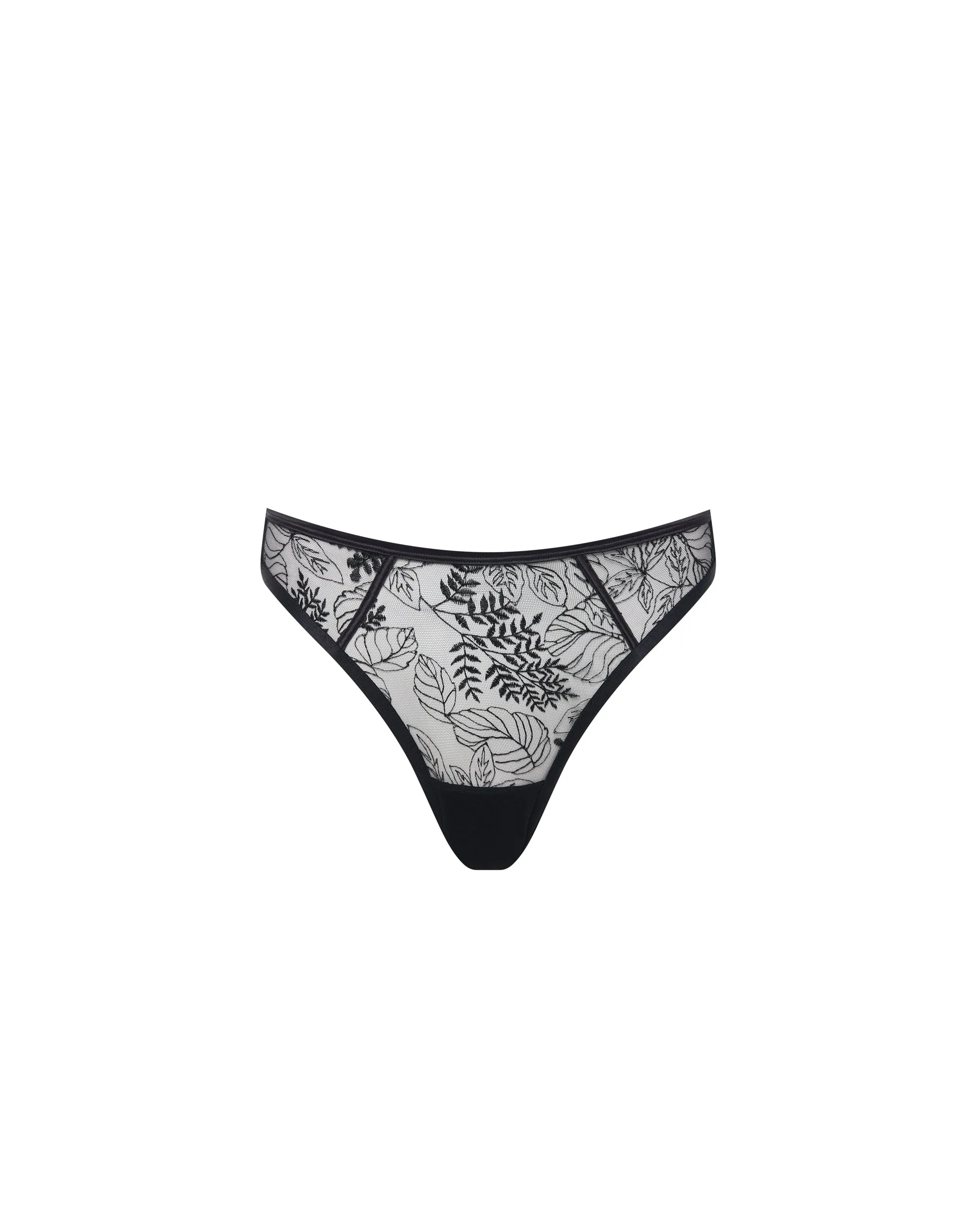 Seraphim High-waist Thong Black