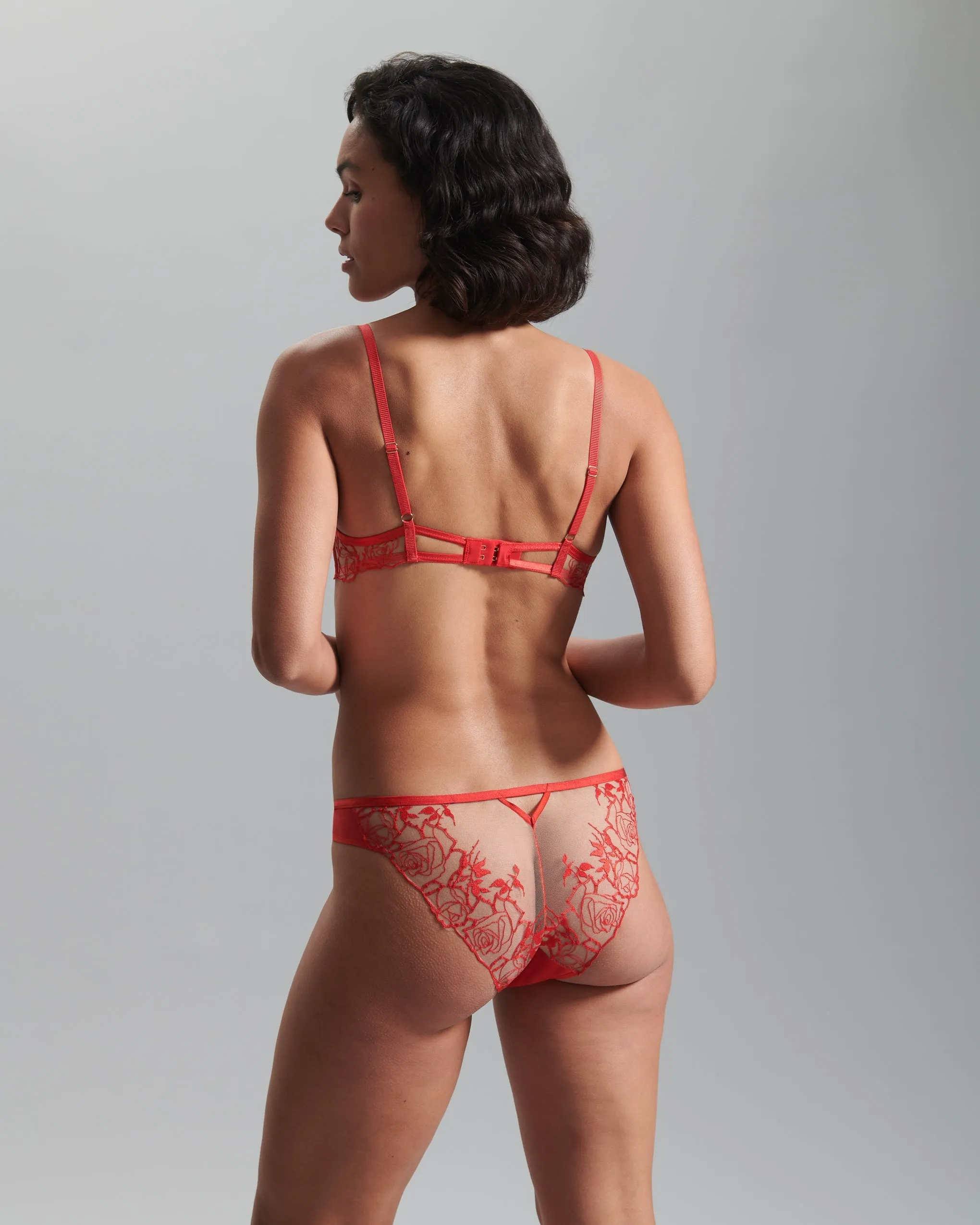 Set: Rosalie Red/Sheer
