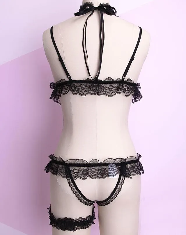 Sexy Lace Pearl Ribbon Lingerie SD00081
