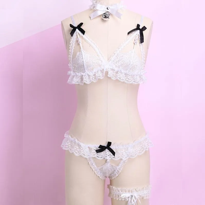 Sexy Lace Pearl Ribbon Lingerie SD00081
