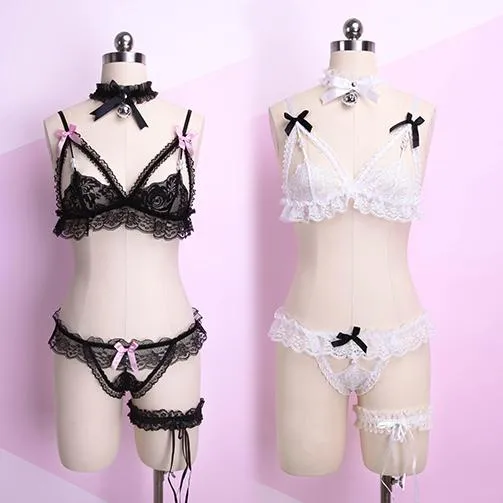 Sexy Lace Pearl Ribbon Lingerie SD00081