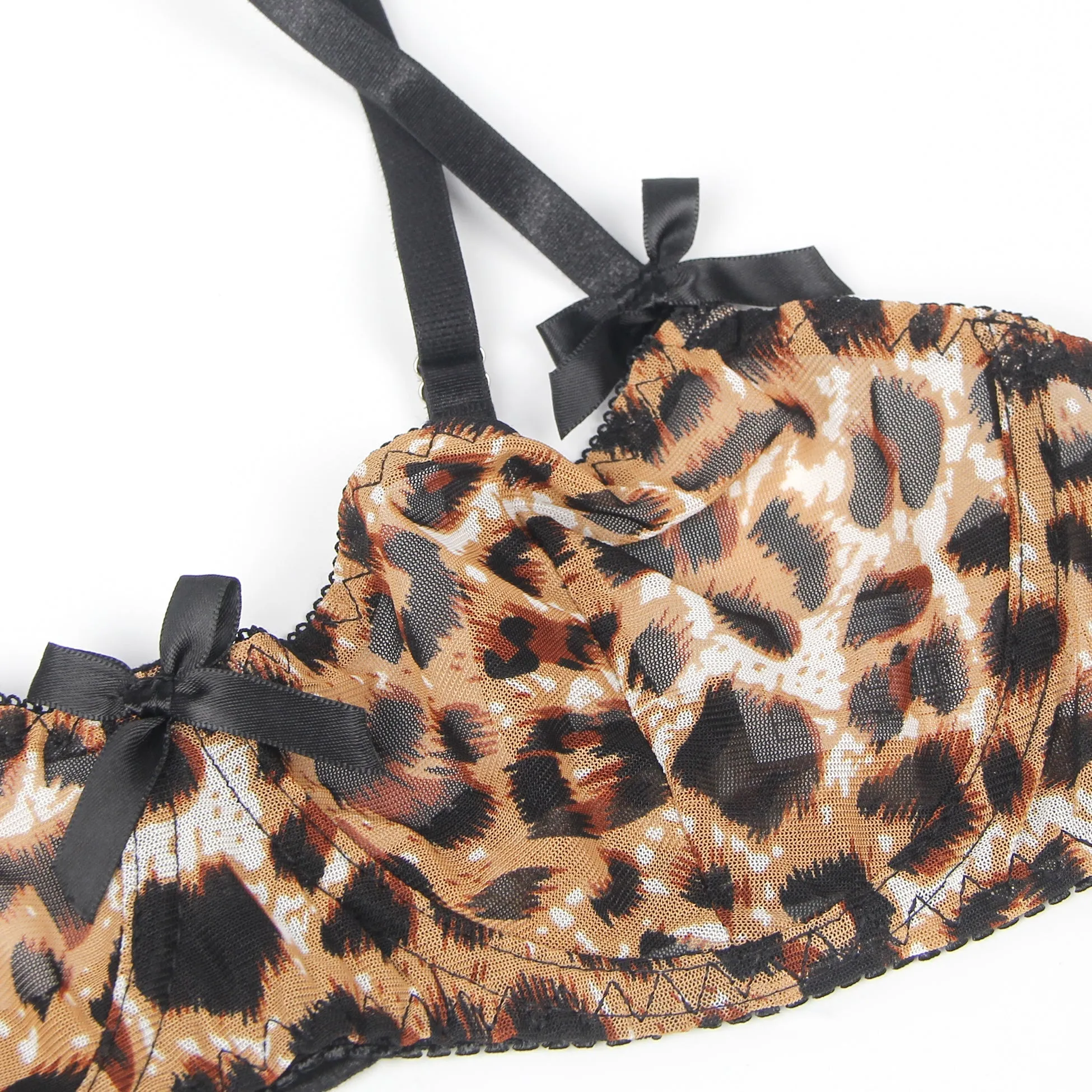 Sexy Leopard Print Bondage Bra Set Lingerie Egypt