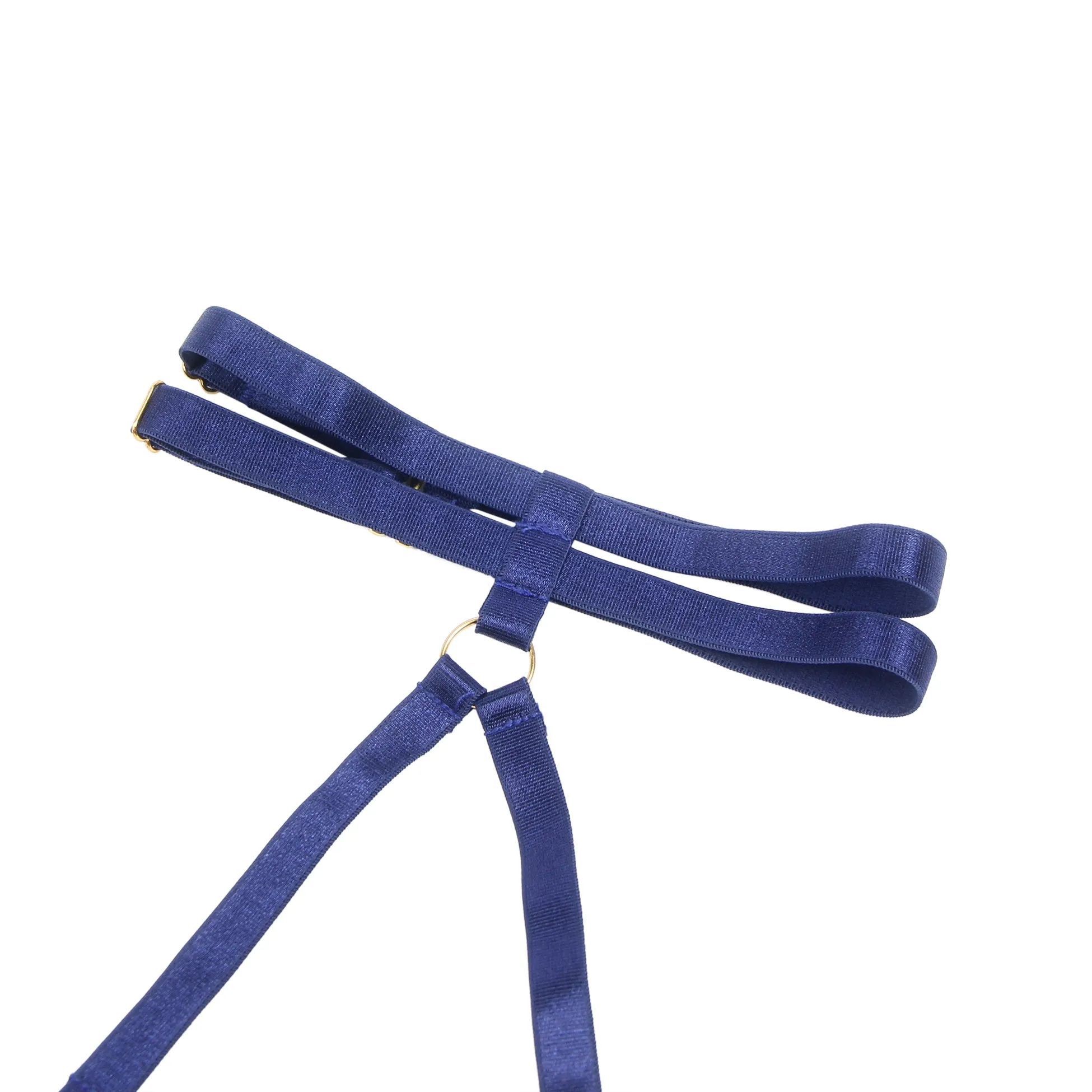 Sexy Velvet Hollow Cut Halter Bra Set