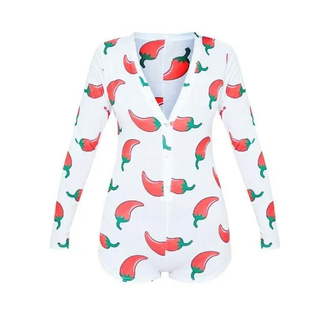 Short Long Sleve Bodysuit Romper Pajama