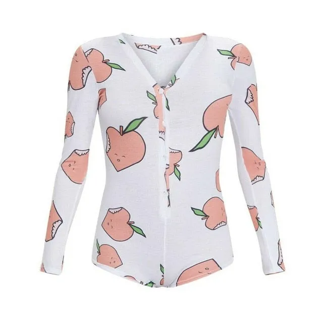 Short Long Sleve Bodysuit Romper Pajama