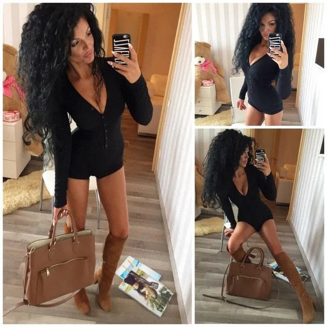Short Long Sleve Bodysuit Romper Pajama