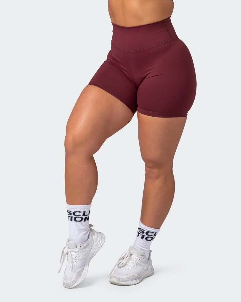 Signature Scrunch Bike Shorts Dark Plum
