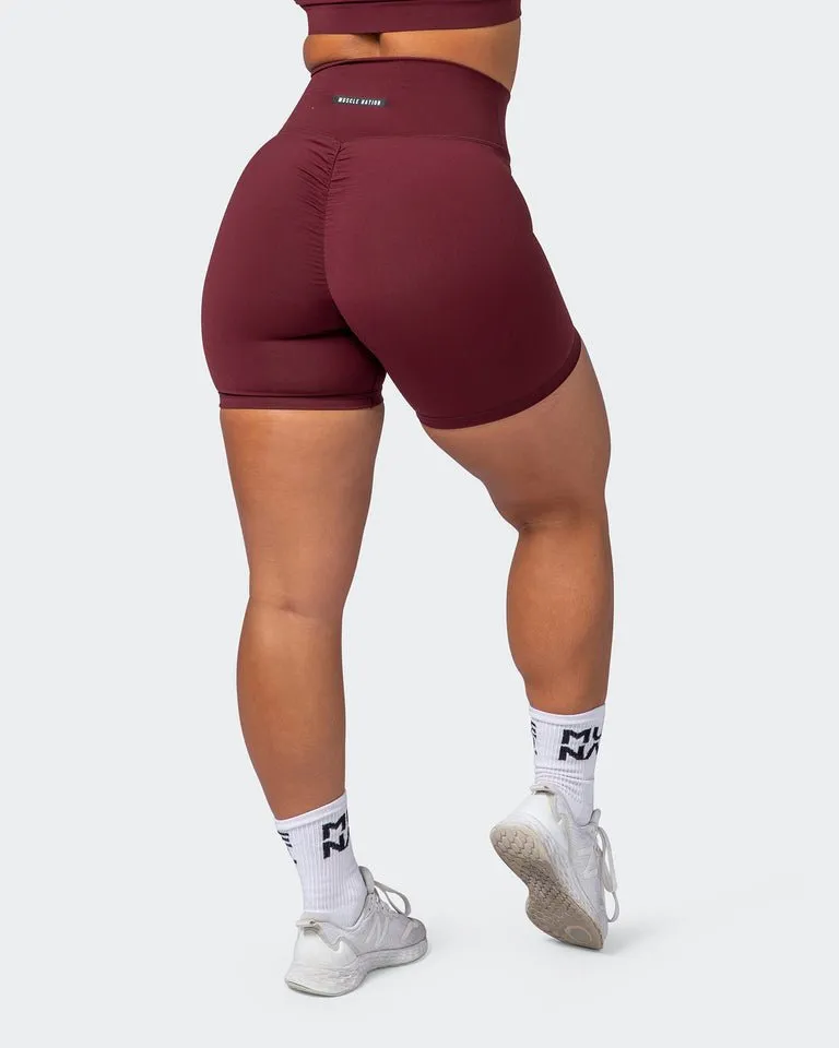 Signature Scrunch Bike Shorts Dark Plum