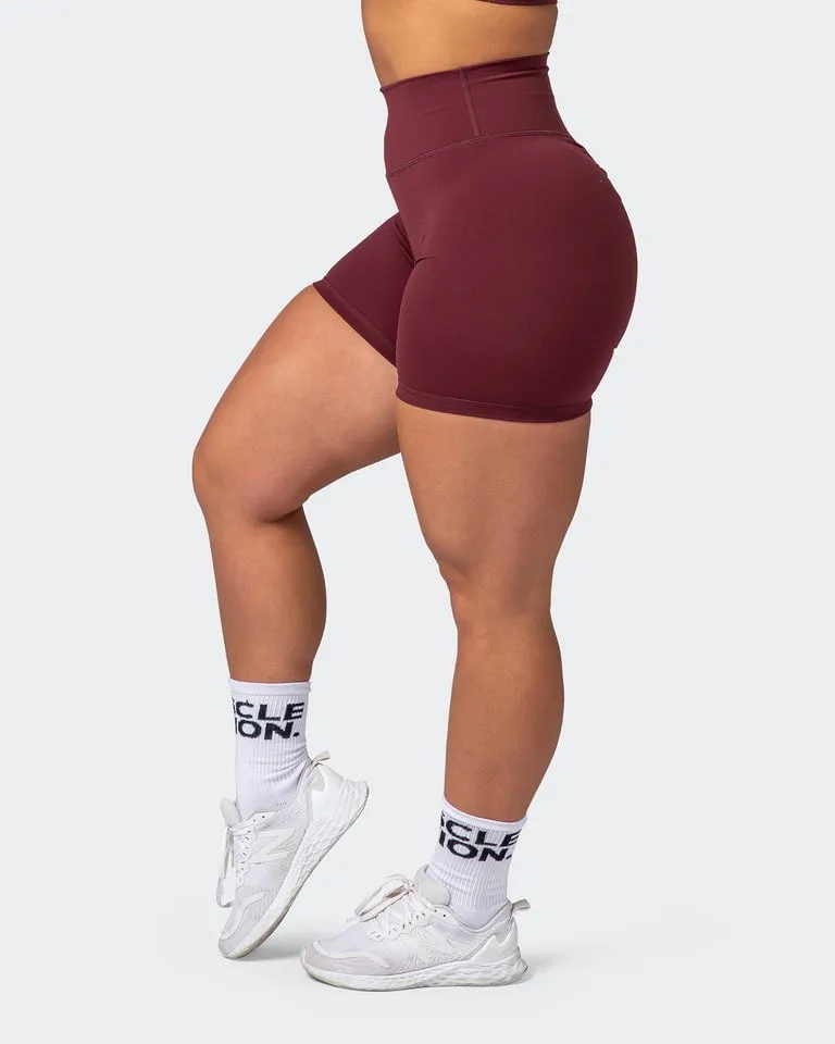 Signature Scrunch Bike Shorts Dark Plum