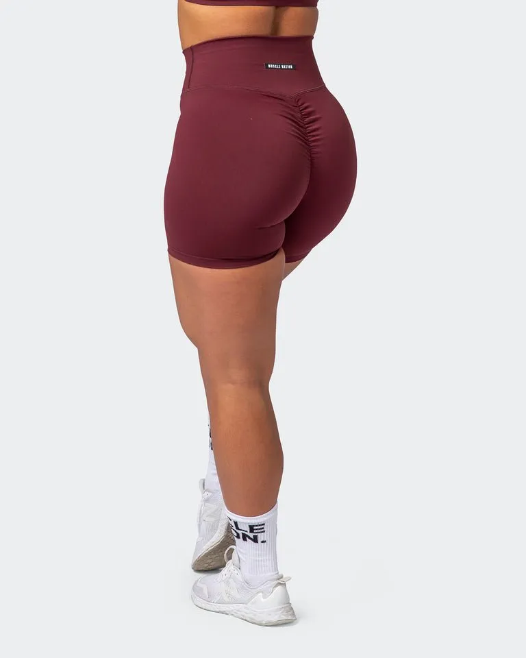 Signature Scrunch Bike Shorts Dark Plum