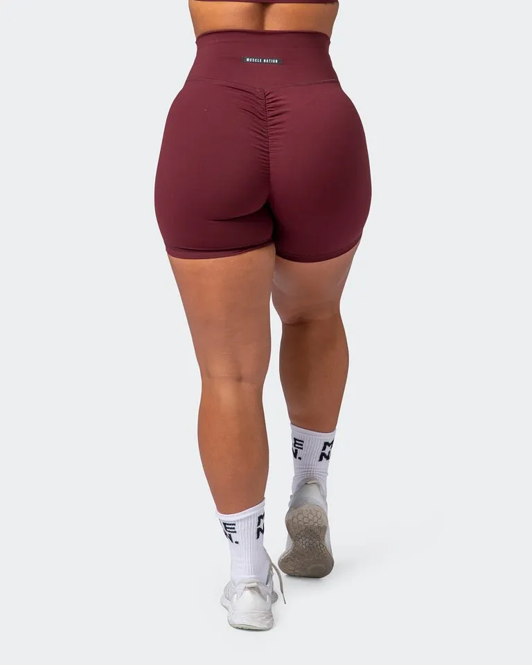 Signature Scrunch Bike Shorts Dark Plum