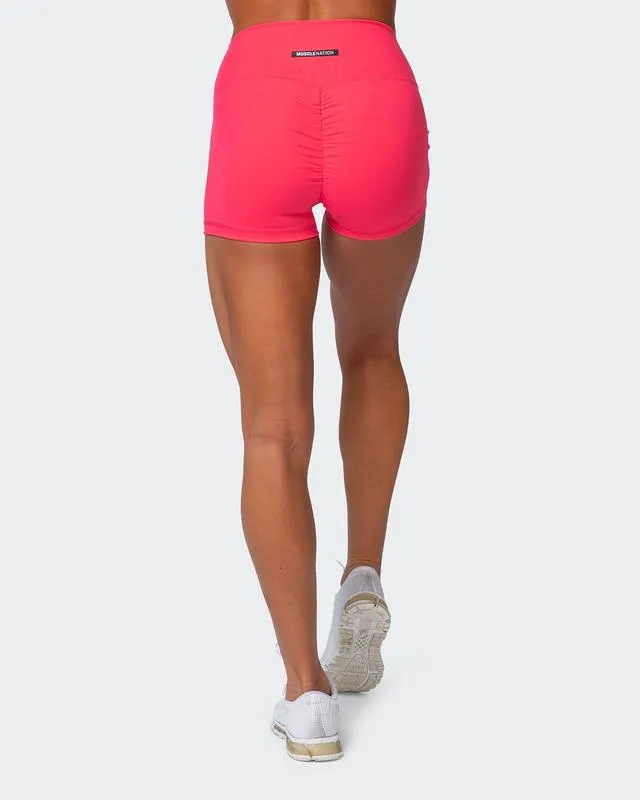 Signature Scrunch Bike Shorts - Paradise Pink