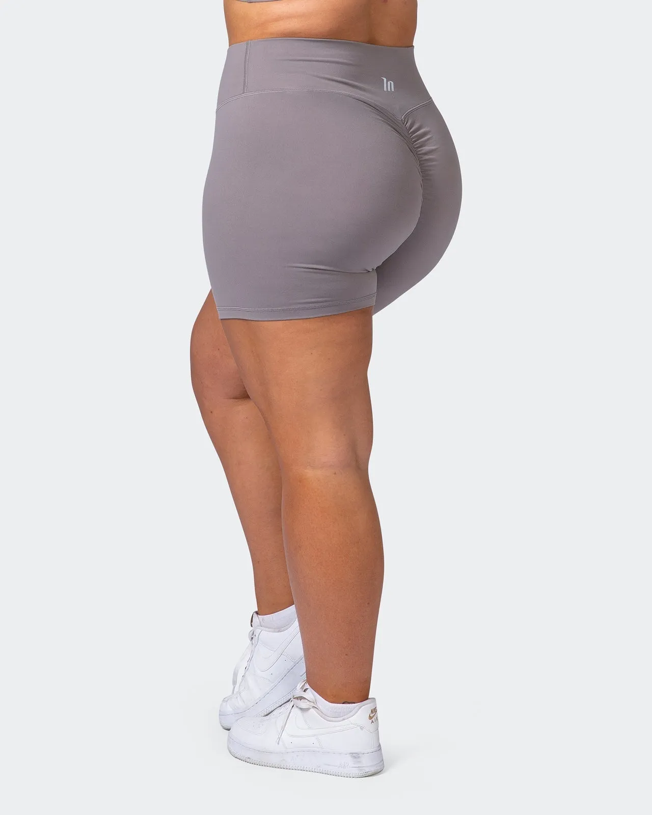 Signature Scrunch Bike Shorts-Smoke