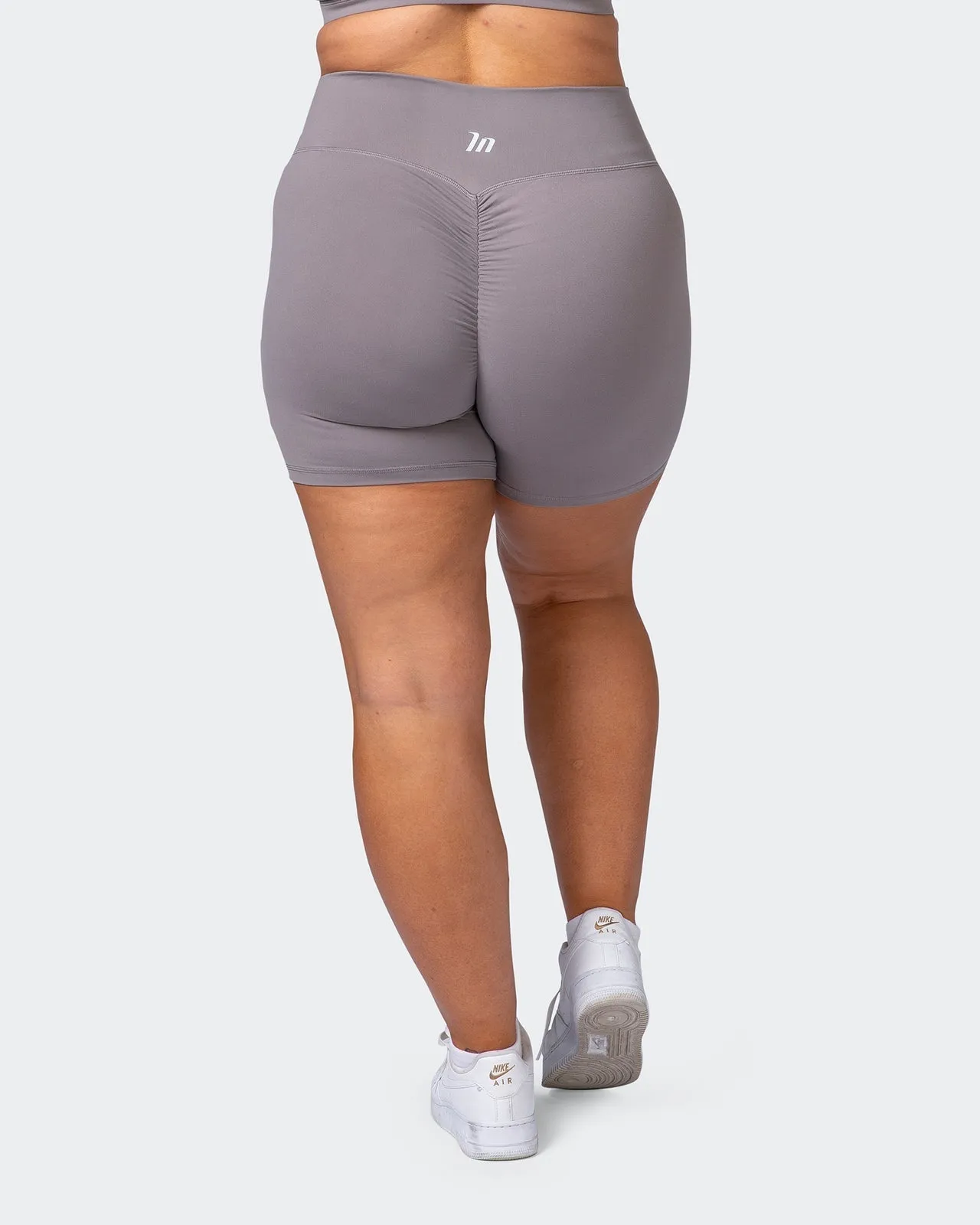 Signature Scrunch Bike Shorts-Smoke