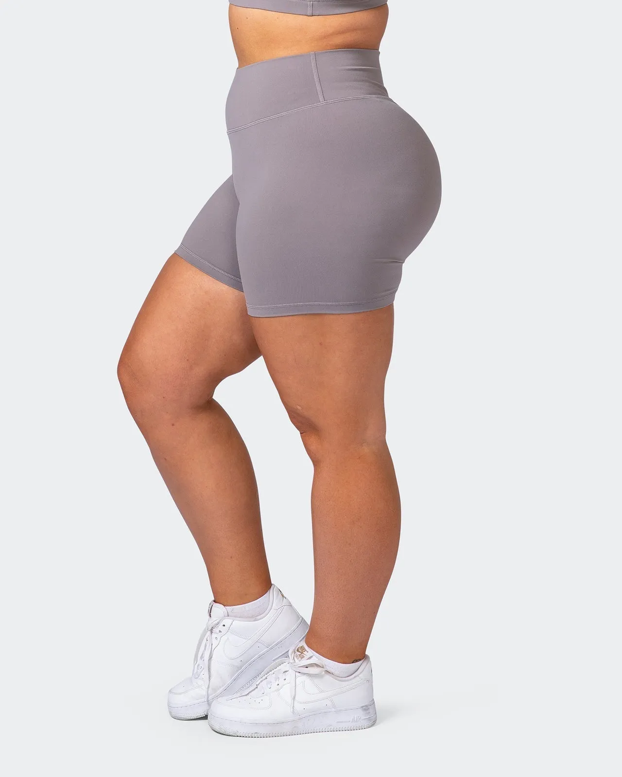 Signature Scrunch Bike Shorts-Smoke