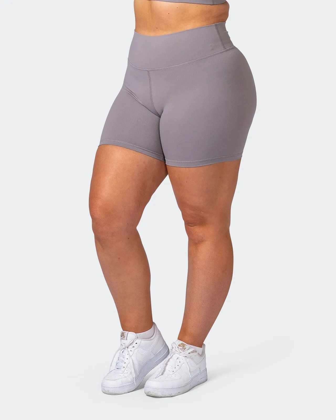 Signature Scrunch Bike Shorts-Smoke