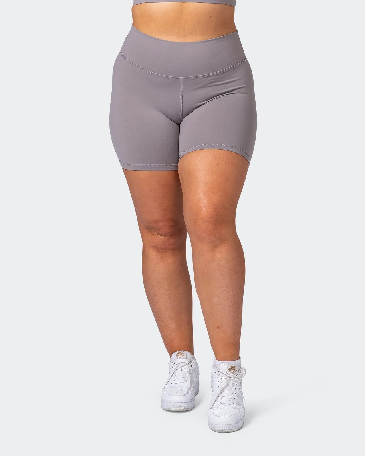 Signature Scrunch Bike Shorts-Smoke