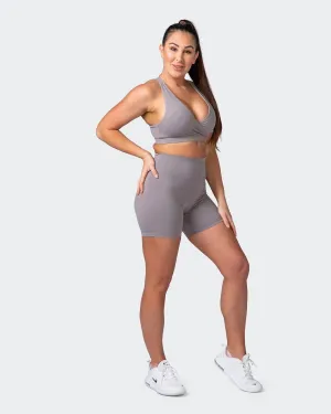 Signature Scrunch Bike Shorts-Smoke