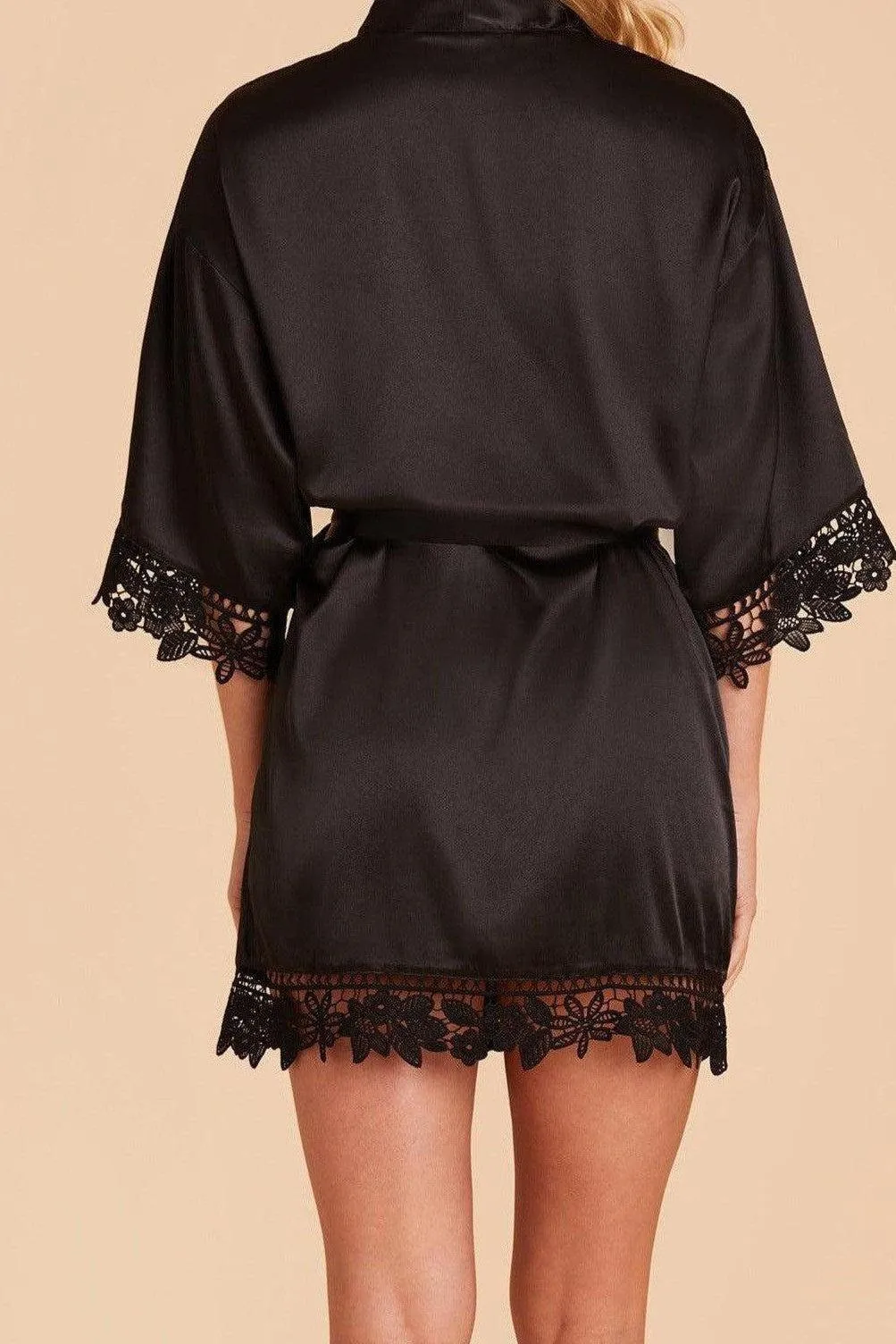 Signature Silk Robe - Black