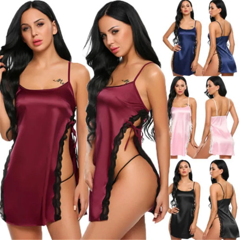 Silk Lace Lingerie Nightdress