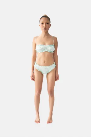 Silk Scalloped Panties in Mint