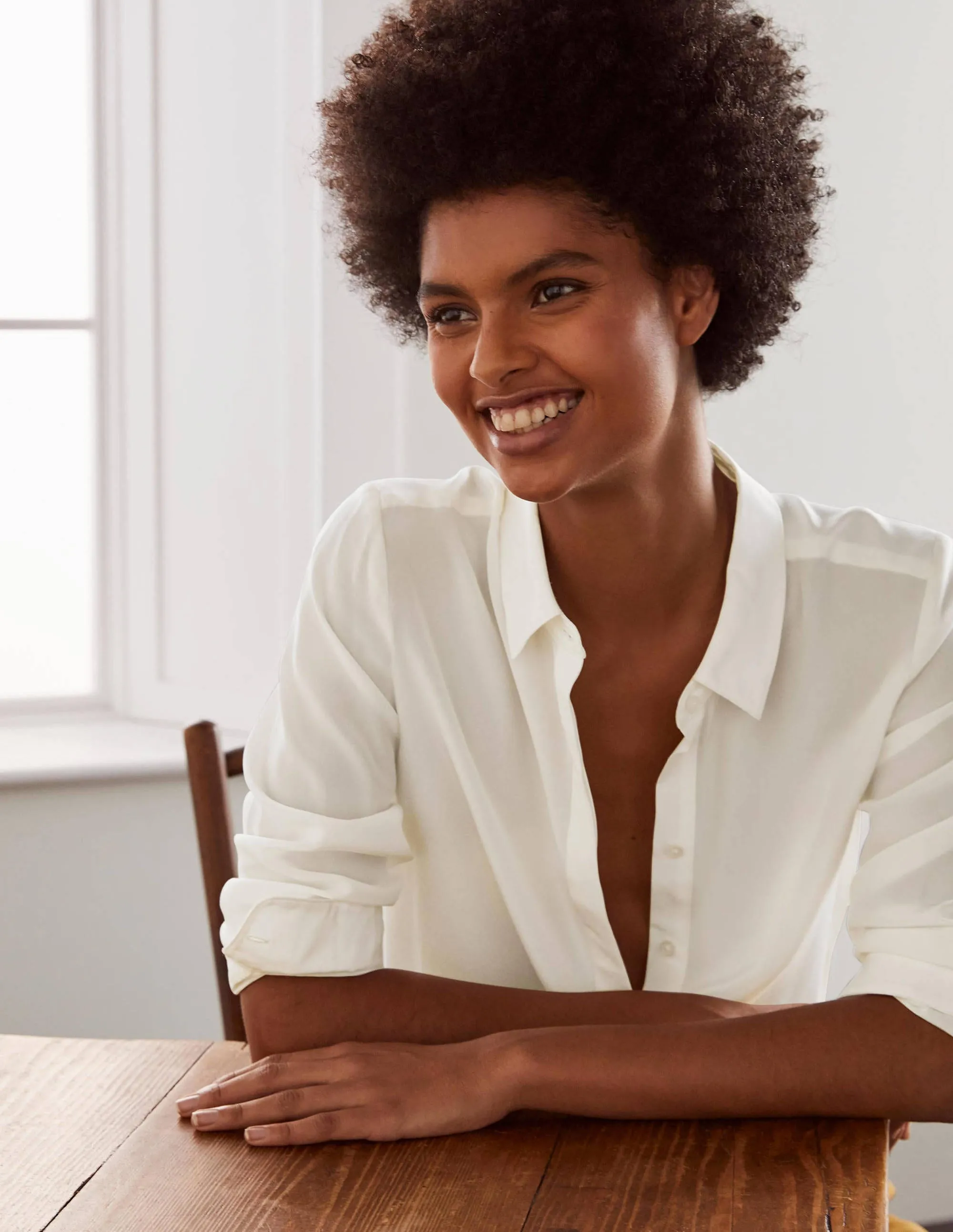 Silk Shirt-Ivory