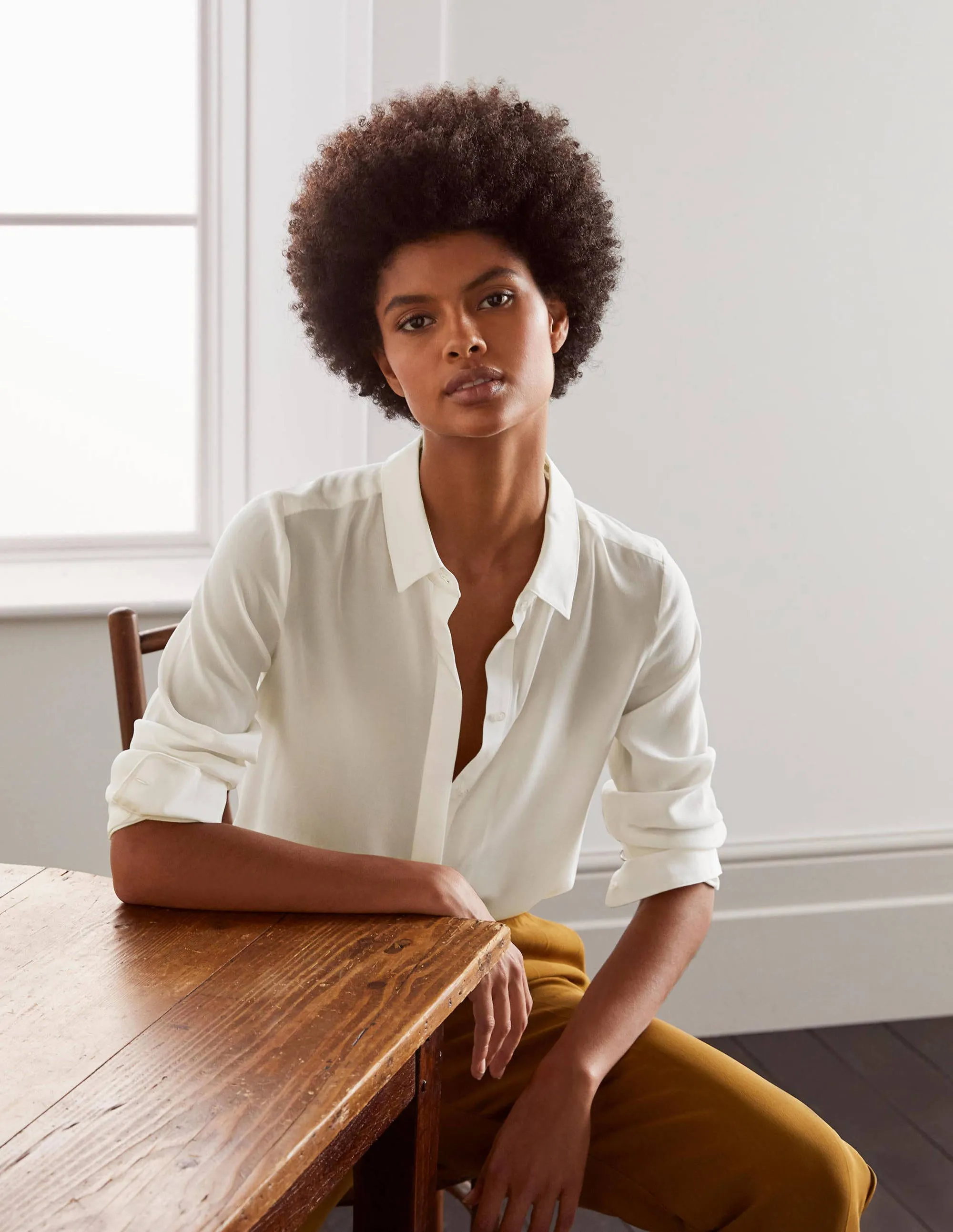 Silk Shirt-Ivory