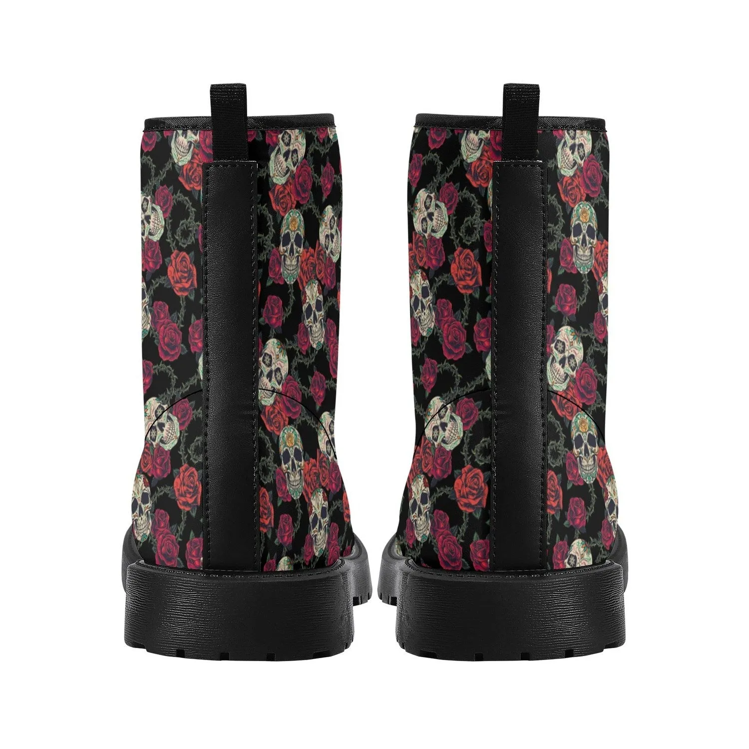 Skulls and Roses Womens Leather Boots