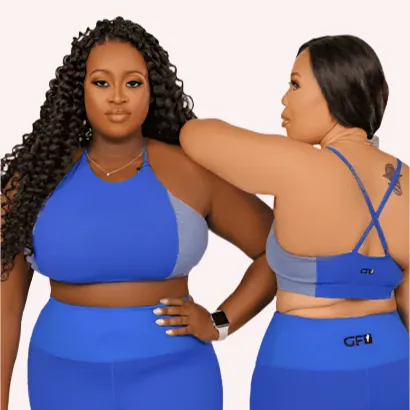 Sky Women Sports Bra  - Blue